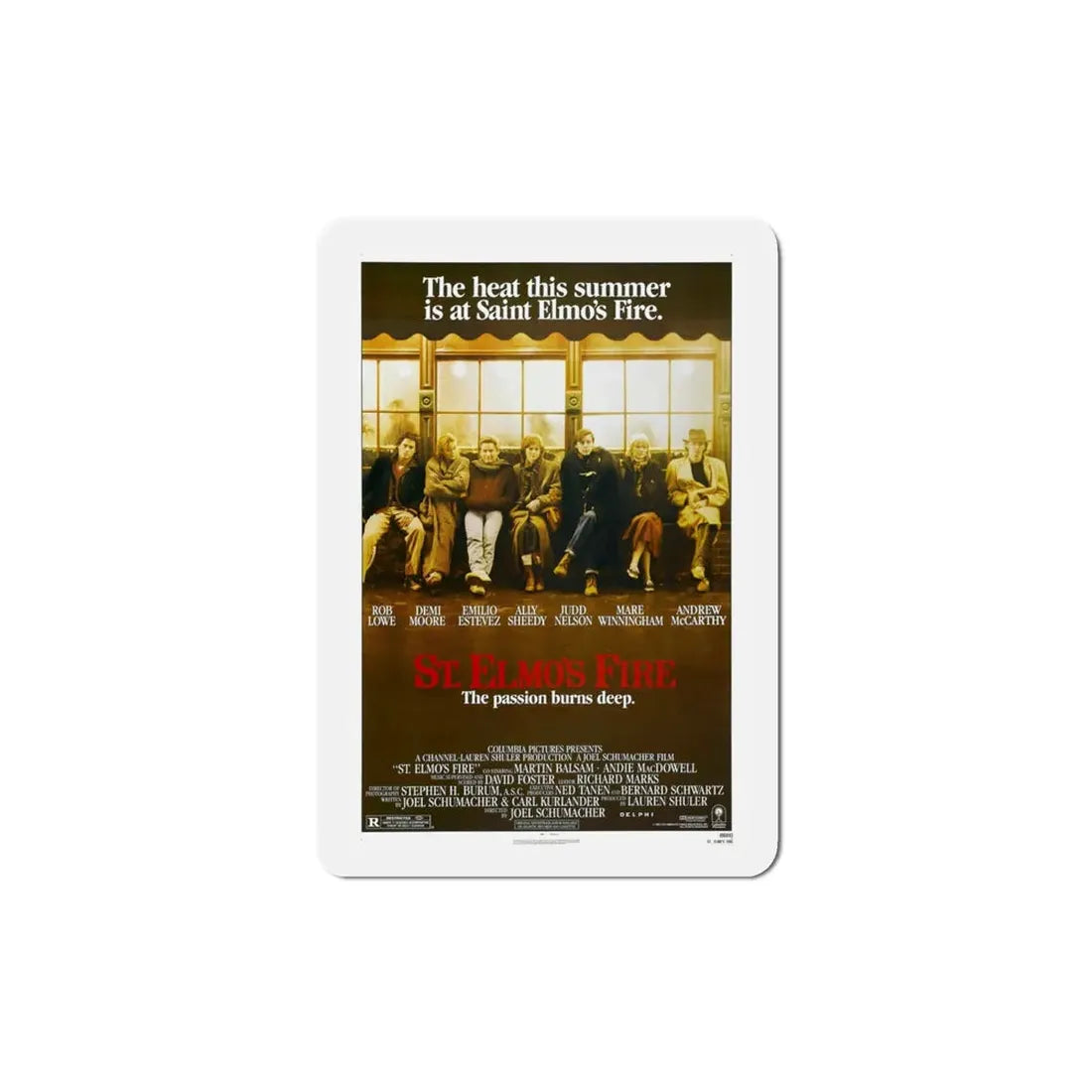 St Elmo's Fire 1985 Movie Poster Refrigerator Magnet 4 Inch - The Sticker Space