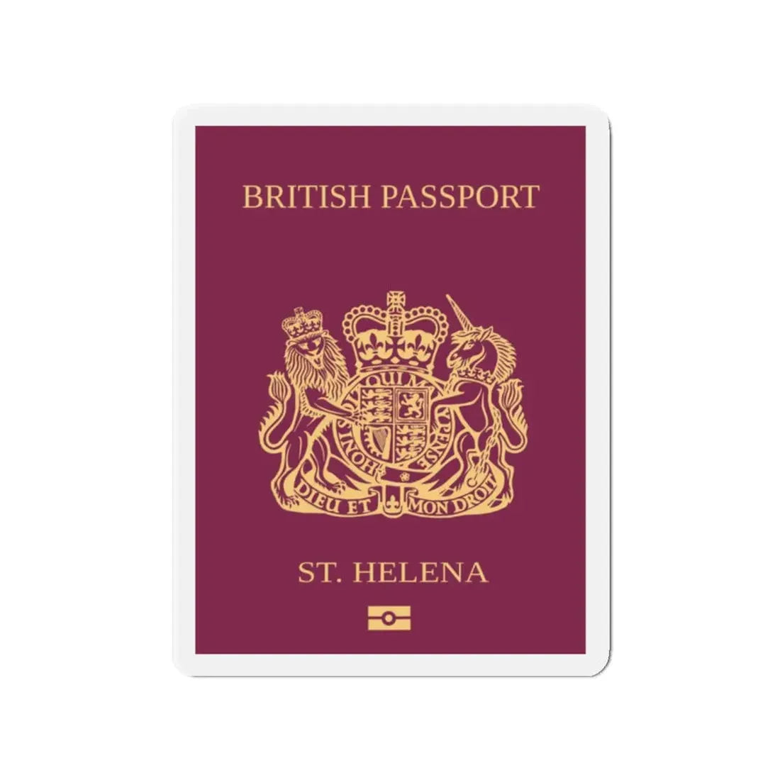 St. Helena Passport - Refrigerator Magnet 2 Inch - The Sticker Space
