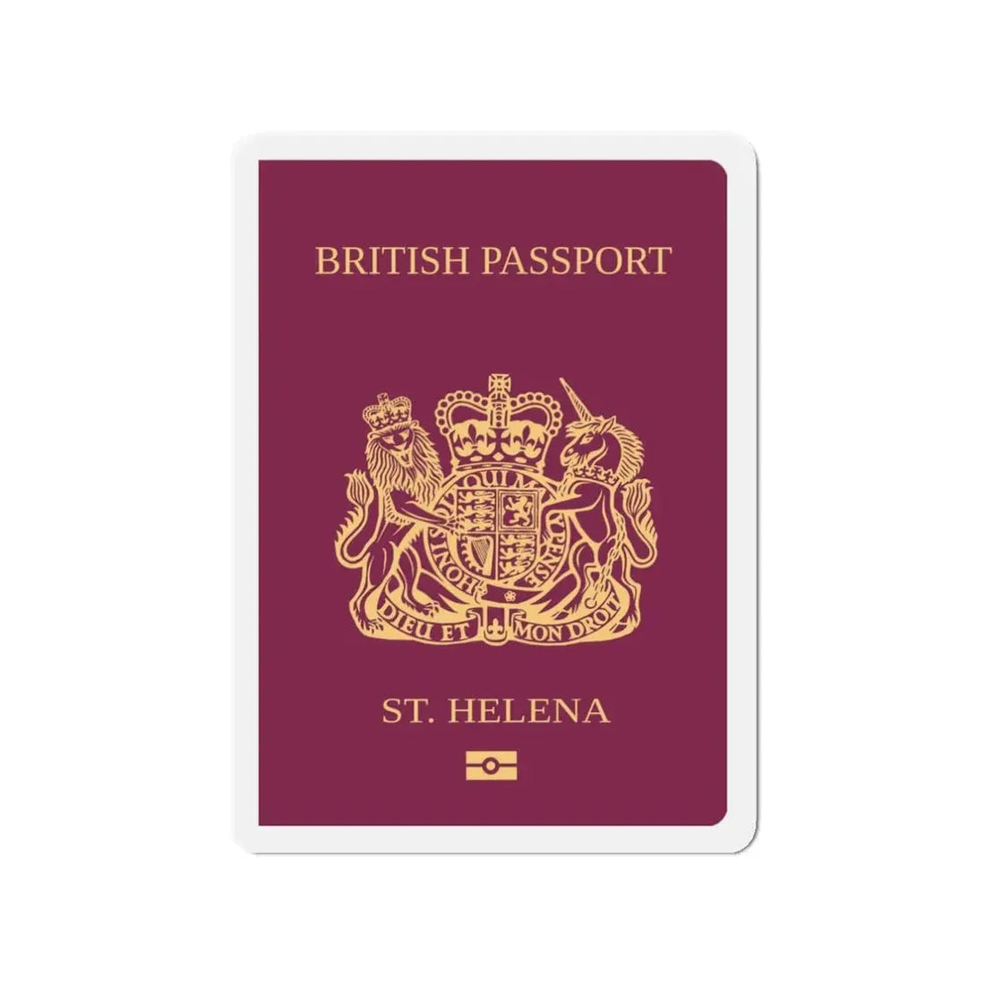 St. Helena Passport - Refrigerator Magnet 3 Inch - The Sticker Space