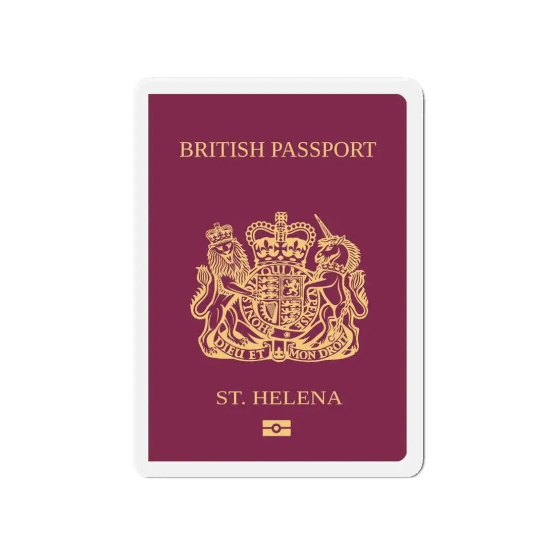 St. Helena Passport - Refrigerator Magnet 4 Inch - The Sticker Space