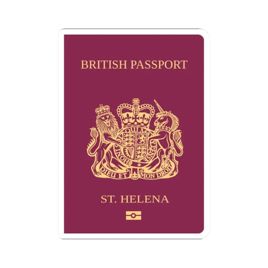 St. Helena Passport - STICKER Vinyl Kiss-Cut Decal 2 Inch White - The Sticker Space