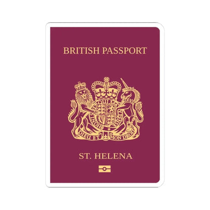 St. Helena Passport - STICKER Vinyl Kiss-Cut Decal 3 Inch White - The Sticker Space