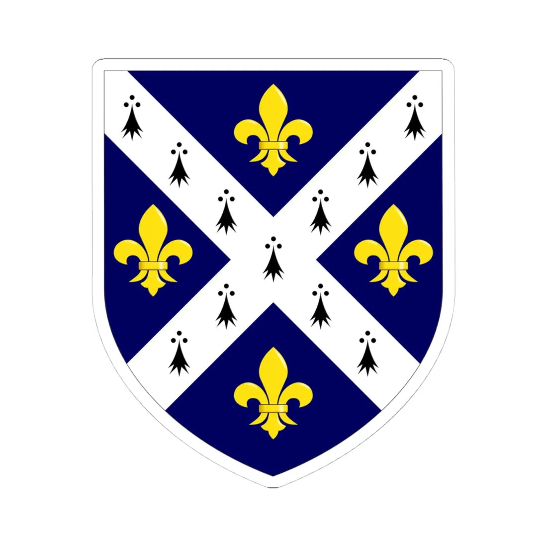 St Hughs College Oxford arms (England) (Coat of Arms) STICKER Vinyl Kiss-Cut Decal 4 Inch White - The Sticker Space