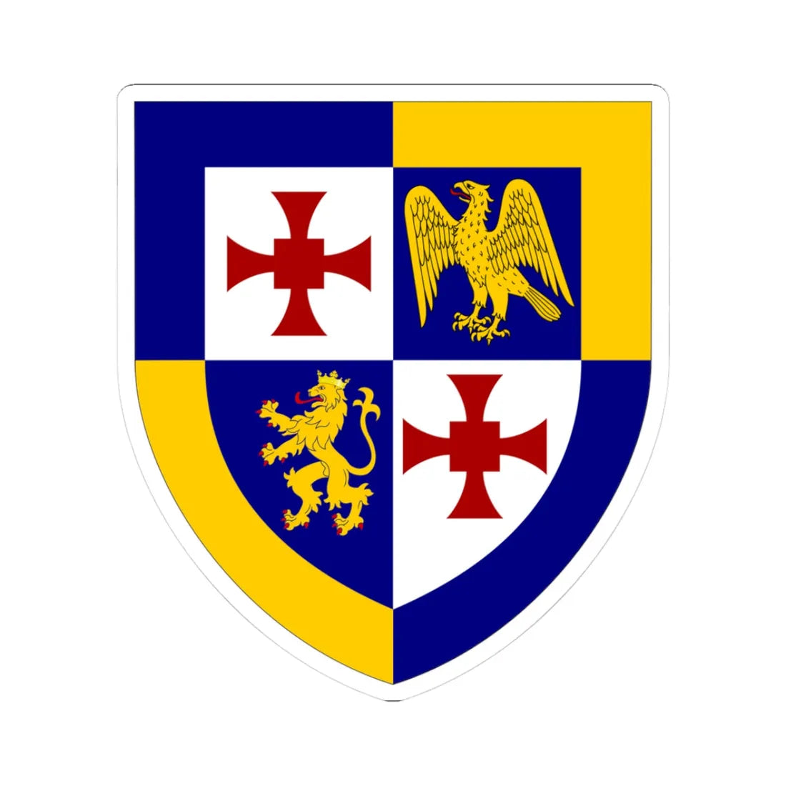 St Johns College Durham arms (England) (Coat of Arms) STICKER Vinyl Kiss-Cut Decal 3 Inch White - The Sticker Space