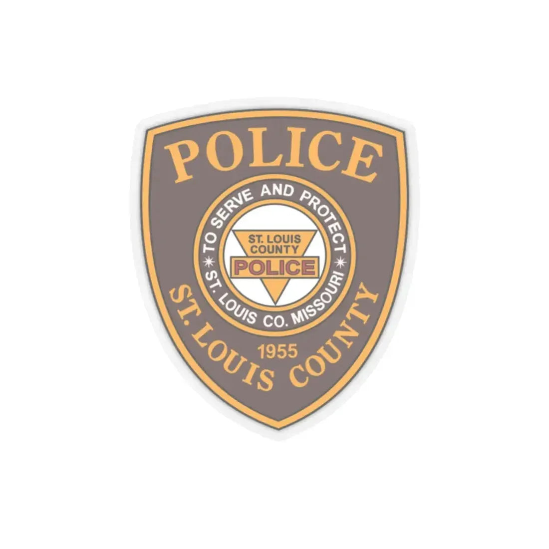 St Louis County Police - STICKER Vinyl Kiss-Cut Decal 2 Inch Transparent - The Sticker Space