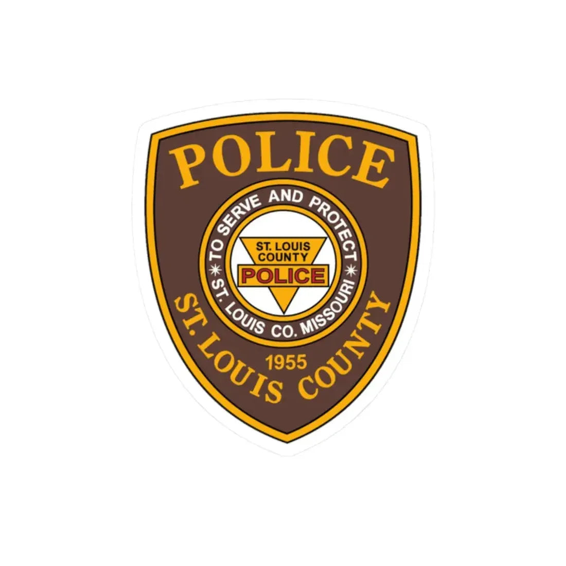 St Louis County Police - STICKER Vinyl Kiss-Cut Decal 2 Inch White - The Sticker Space