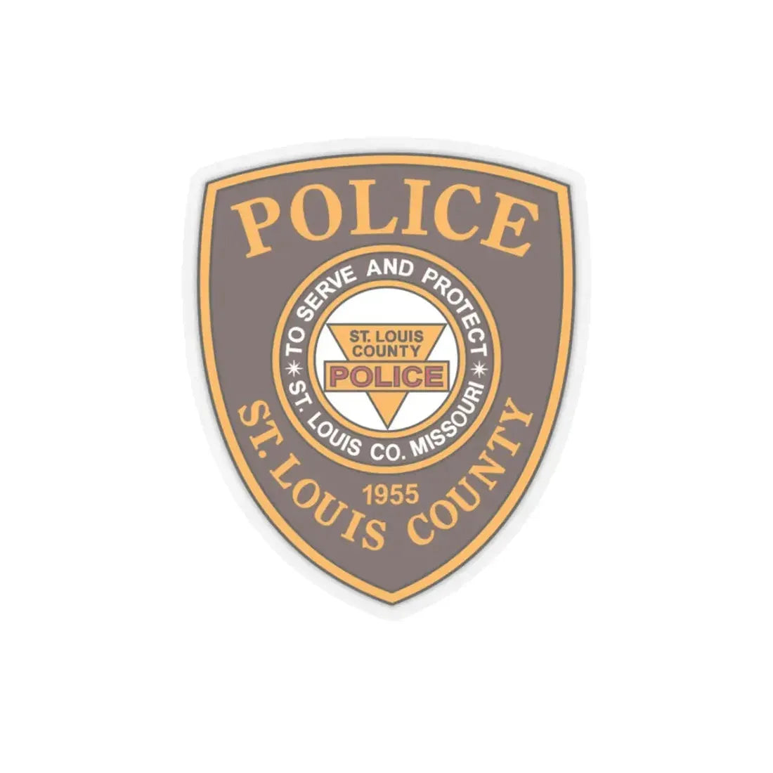 St Louis County Police - STICKER Vinyl Kiss-Cut Decal 3 Inch Transparent - The Sticker Space