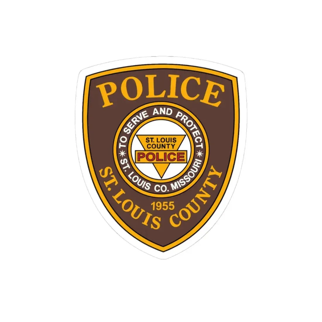 St Louis County Police - STICKER Vinyl Kiss-Cut Decal 3 Inch White - The Sticker Space
