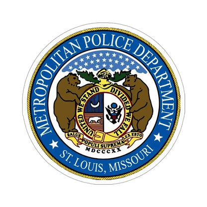 St Louis Metropolitan Police Department STICKER Vinyl Die-Cut Decal 4 Inch - The Sticker Space
