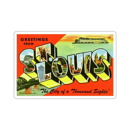 St Louis Missouri (Greeting Cards) STICKER Vinyl Die-Cut Decal 5 Inch - The Sticker Space