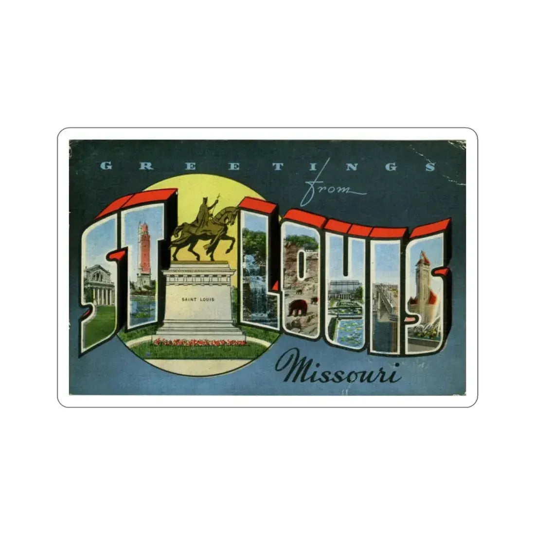 St Louis Missouri (Greeting Cards) STICKER Vinyl Die-Cut Decal 5 Inch - The Sticker Space