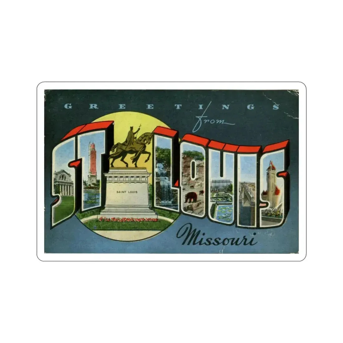 St Louis Missouri (Greeting Cards) STICKER Vinyl Die-Cut Decal 6 Inch - The Sticker Space