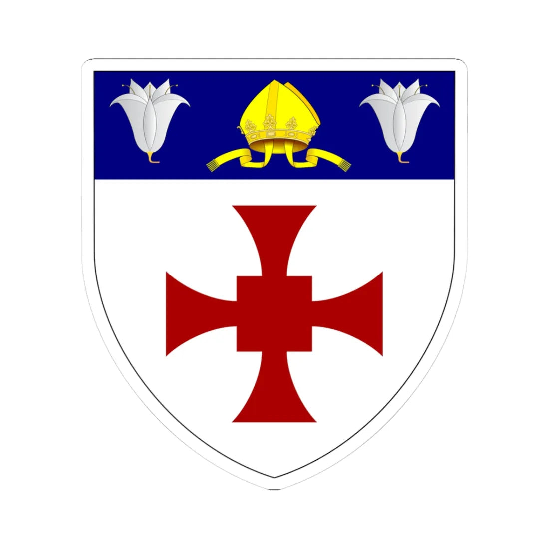 St Marys College Durham arms (England) (Coat of Arms) STICKER Vinyl Kiss-Cut Decal 3 Inch White - The Sticker Space