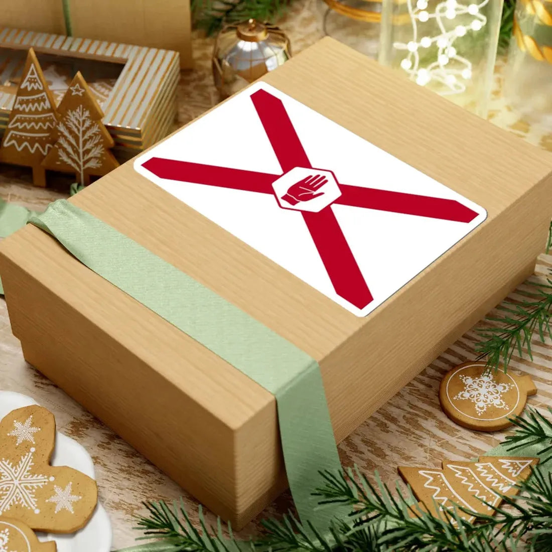 St. Patricks Northern Ireland Flag Hexagon (Ireland) STICKER Vinyl Kiss-Cut Decal - The Sticker Space