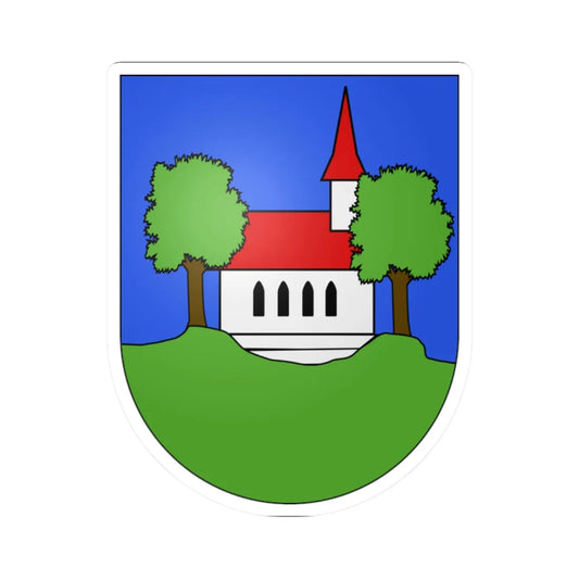 St. Silvester-coat of arms (Switzerland) (Coat of Arms) STICKER Vinyl Kiss-Cut Decal 2 Inch White - The Sticker Space