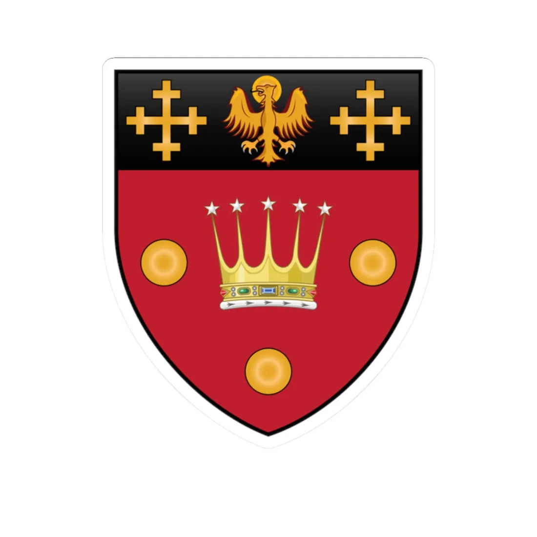 St Stephens House Oxford Coat Of Arms (England) (Coat of Arms) STICKER Vinyl Kiss-Cut Decal 2 Inch White - The Sticker Space