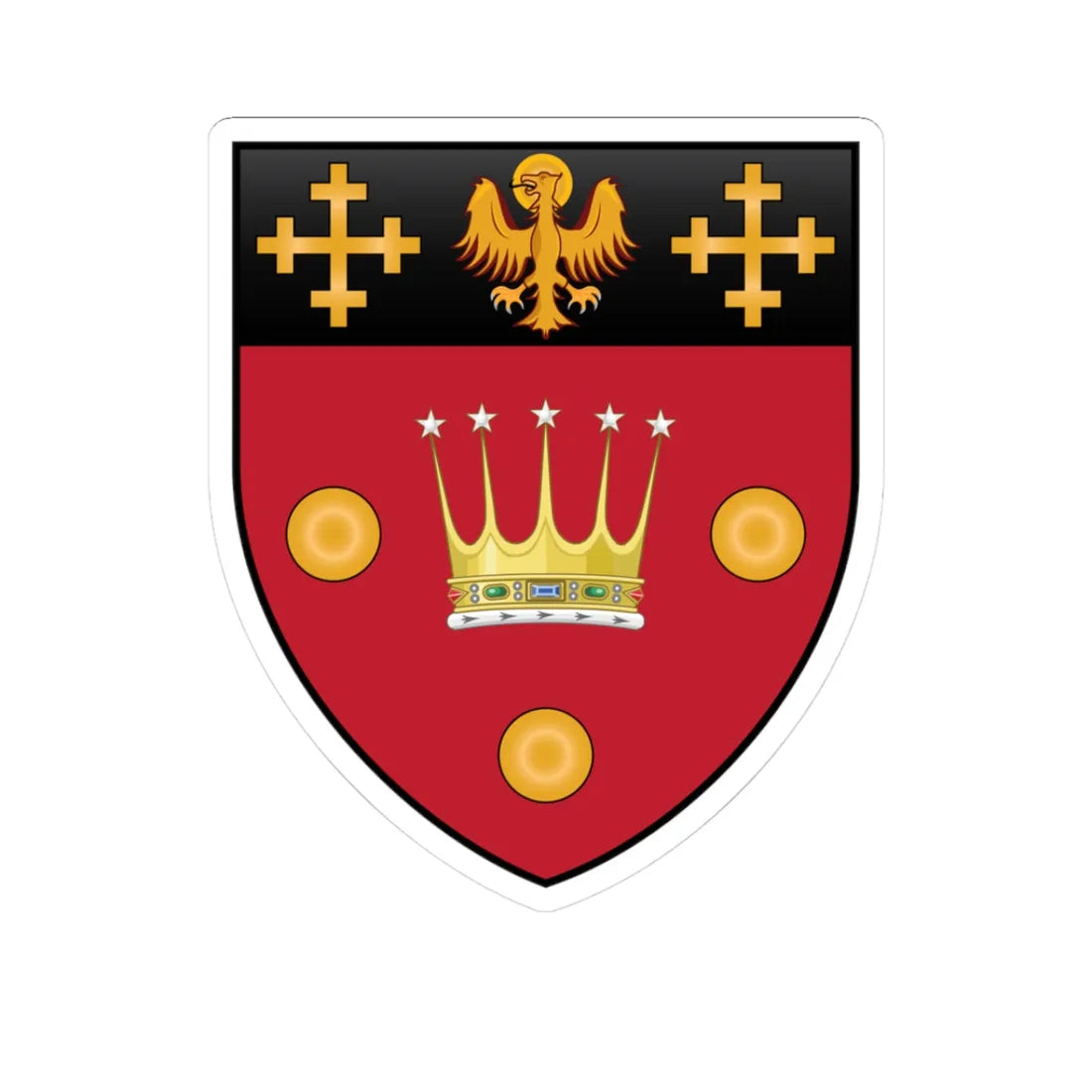 St Stephens House Oxford Coat Of Arms (England) (Coat of Arms) STICKER Vinyl Kiss-Cut Decal 3 Inch White - The Sticker Space