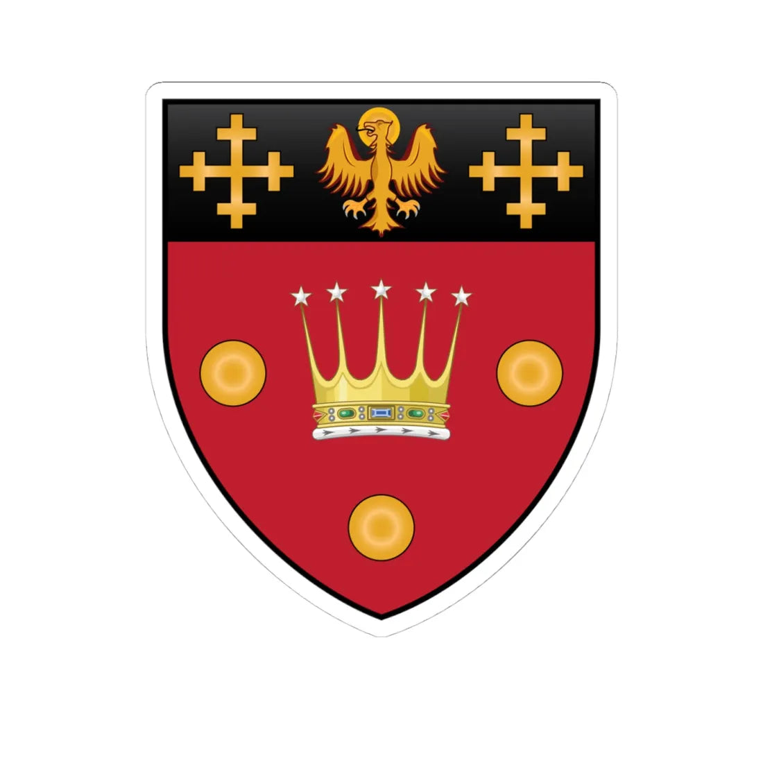 St Stephens House Oxford Coat Of Arms (England) (Coat of Arms) STICKER Vinyl Kiss-Cut Decal 4 Inch White - The Sticker Space