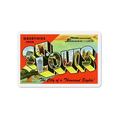 St. Louis Missouri (Greeting Postcards) Die-Cut Magnet-5" x 5"-The Sticker Space