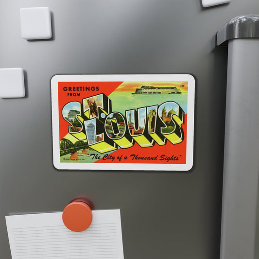 St. Louis Missouri (Greeting Postcards) Die-Cut Magnet-The Sticker Space