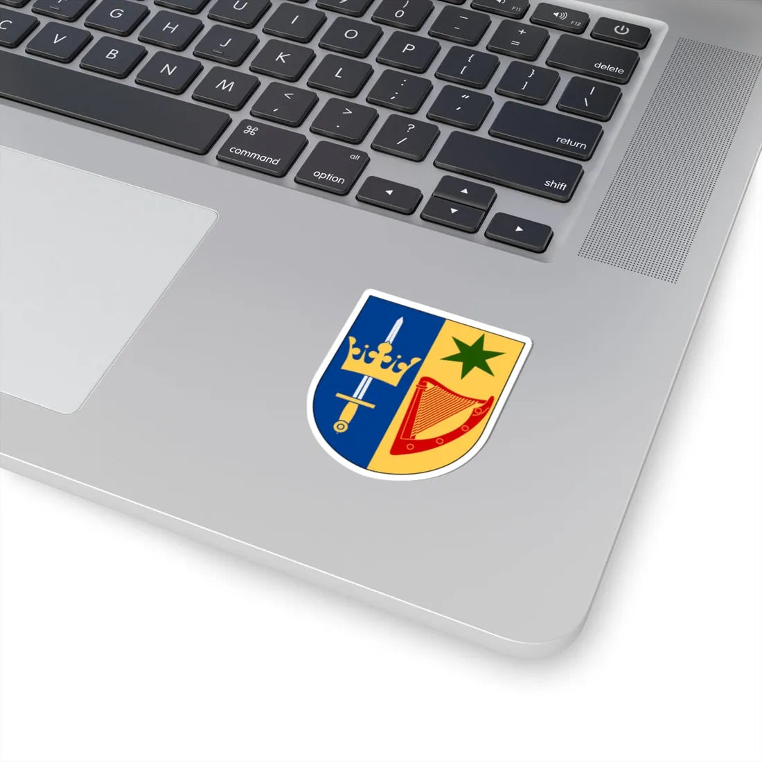 Sta Cecilias akademi vapen (Sweden) (Coat of Arms) STICKER Vinyl Kiss-Cut Decal - The Sticker Space
