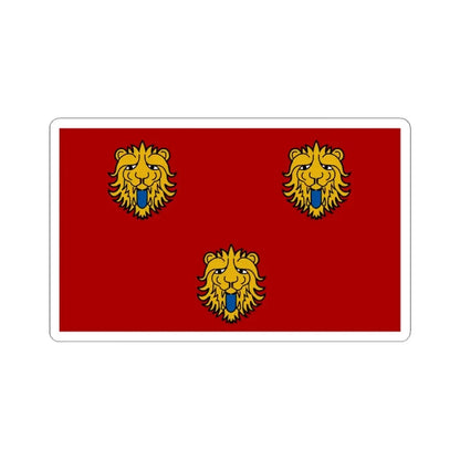 Staden vlag (Belgium) STICKER Vinyl Kiss-Cut Decal 3 Inch White - The Sticker Space