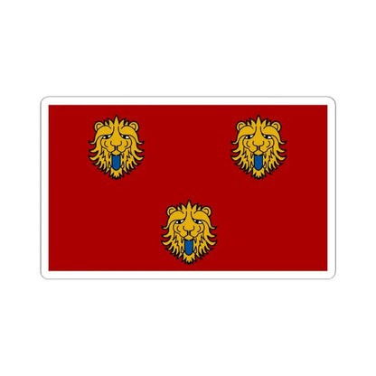 Staden vlag (Belgium) STICKER Vinyl Kiss-Cut Decal 4 Inch White - The Sticker Space