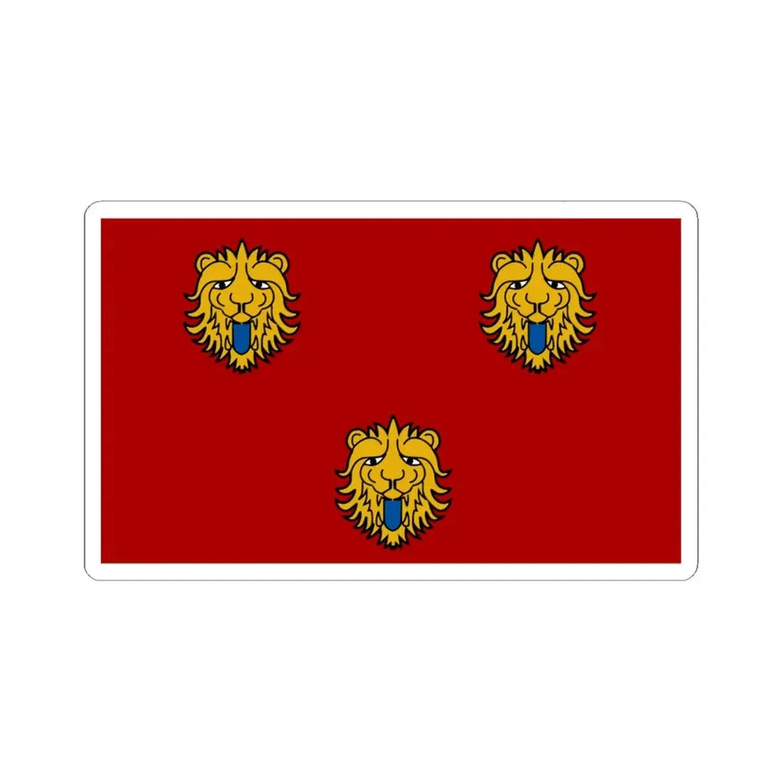 Staden vlag (Belgium) STICKER Vinyl Kiss-Cut Decal 6 Inch White - The Sticker Space