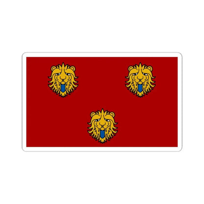 Staden vlag (Belgium) STICKER Vinyl Kiss-Cut Decal 6 Inch White - The Sticker Space