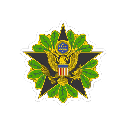 Staff Identification Badge (U.S. Army) REVERSE PRINT Transparent STICKER-3 Inch-The Sticker Space