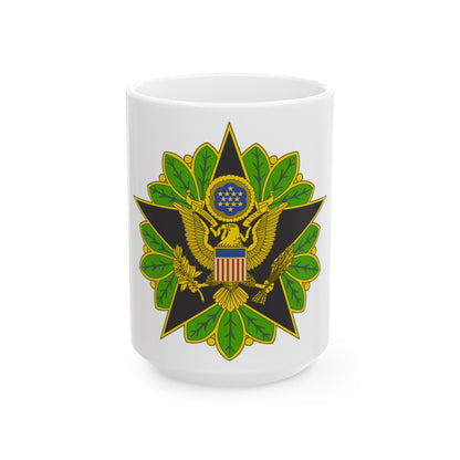 Staff Identification Badge (U.S. Army) White Coffee Mug-15oz-The Sticker Space
