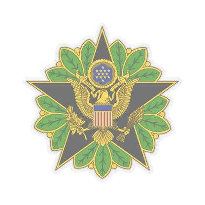 Staff Identification Badge (U.S. Army) STICKER Vinyl Kiss-Cut Decal 2 Inch Transparent - The Sticker Space