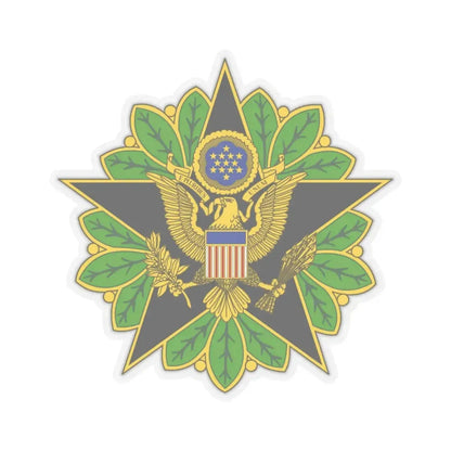 Staff Identification Badge (U.S. Army) STICKER Vinyl Kiss-Cut Decal 6 Inch Transparent - The Sticker Space