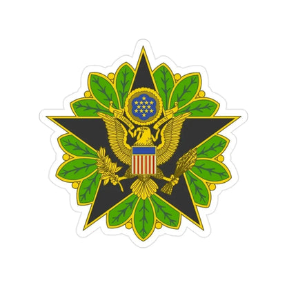 Staff Identification Badge (U.S. Army) Transparent STICKER Die-Cut Vinyl Decal 2 Inch - The Sticker Space