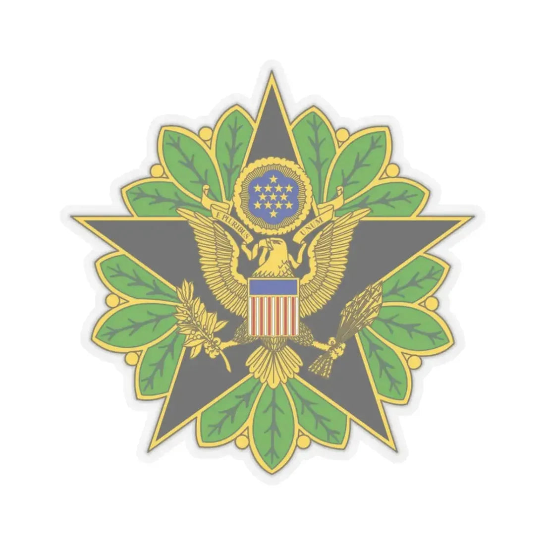 Staff Identification Badge (U.S. Space Force) STICKER Vinyl Kiss-Cut Decal 3 Inch Transparent - The Sticker Space