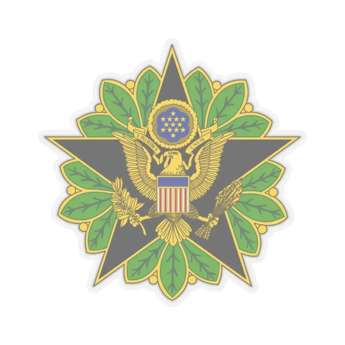 Staff Identification Badge (U.S. Space Force) STICKER Vinyl Kiss-Cut Decal 4 Inch Transparent - The Sticker Space