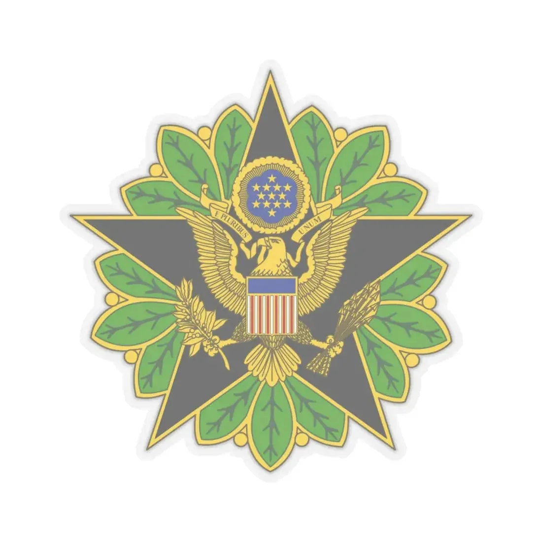 Staff Identification Badge (U.S. Space Force) STICKER Vinyl Kiss-Cut Decal 6 Inch Transparent - The Sticker Space