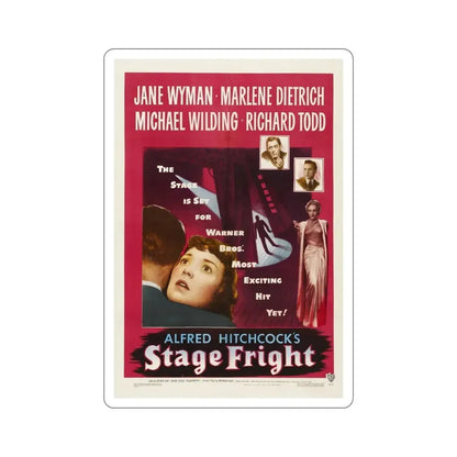 Stage Fright 1950 Movie Poster STICKER Vinyl Die-Cut Decal 5 Inch - The Sticker Space