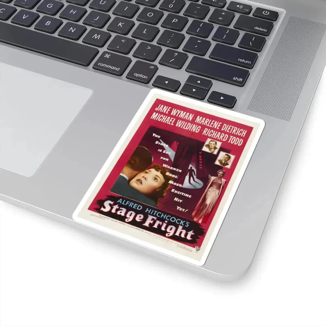 Stage Fright 1950 Movie Poster - STICKER Vinyl Kiss-Cut Decal - The Sticker Space
