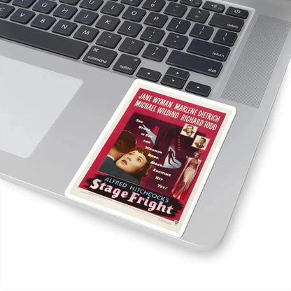 Stage Fright 1950 Movie Poster - STICKER Vinyl Kiss-Cut Decal - The Sticker Space