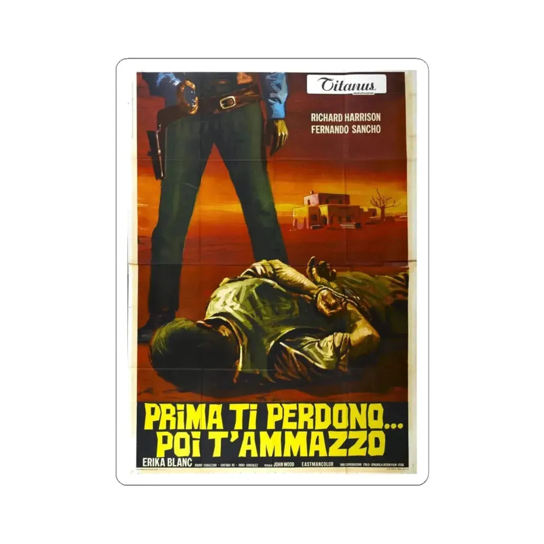 STAGECOACH OF THE CONDEMNED 1970 Movie Poster - STICKER Vinyl Kiss-Cut Decal 6 Inch White - The Sticker Space