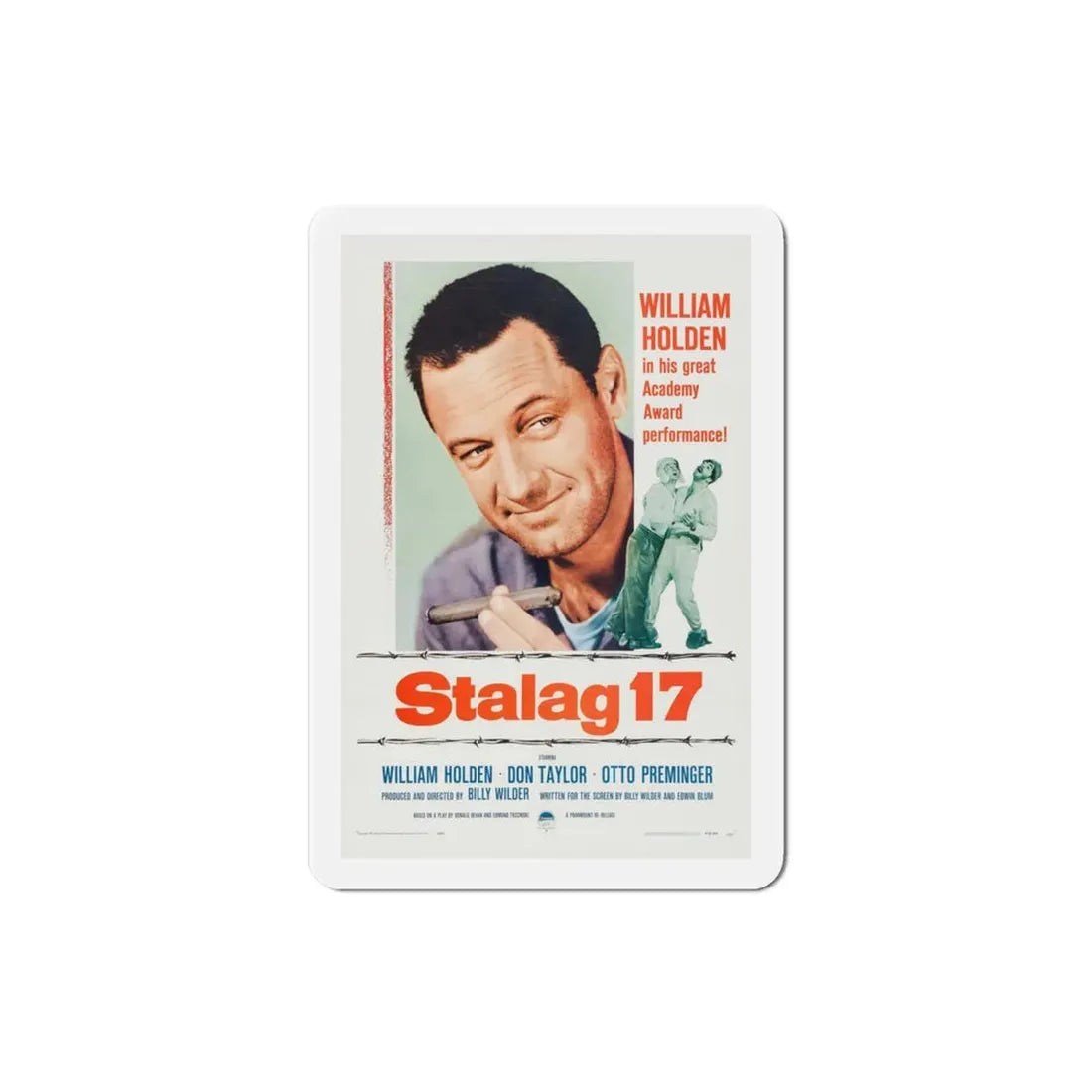 Stalag 17 1953 Movie Poster Refrigerator Magnet 3 Inch - The Sticker Space