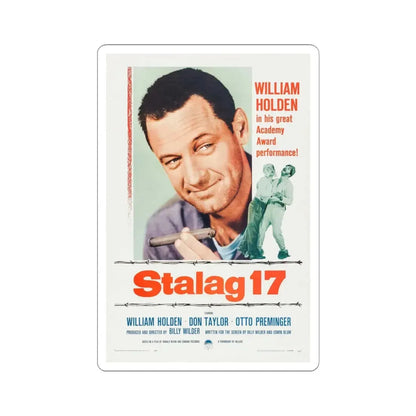 Stalag 17 1953 Movie Poster - STICKER Vinyl Kiss-Cut Decal 4 Inch White - The Sticker Space