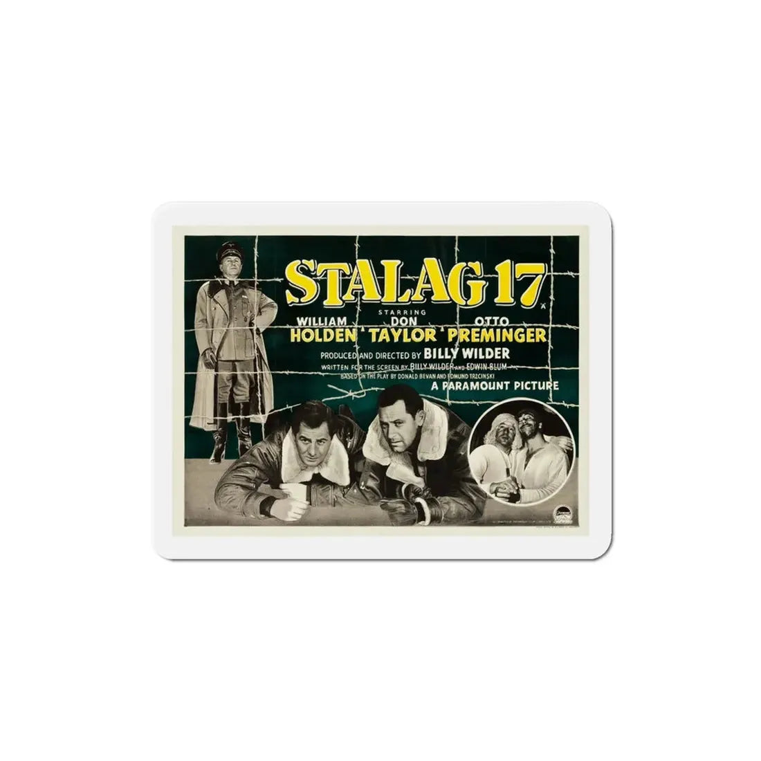 Stalag 17 1953 v2 Movie Poster Refrigerator Magnet 4 Inch - The Sticker Space