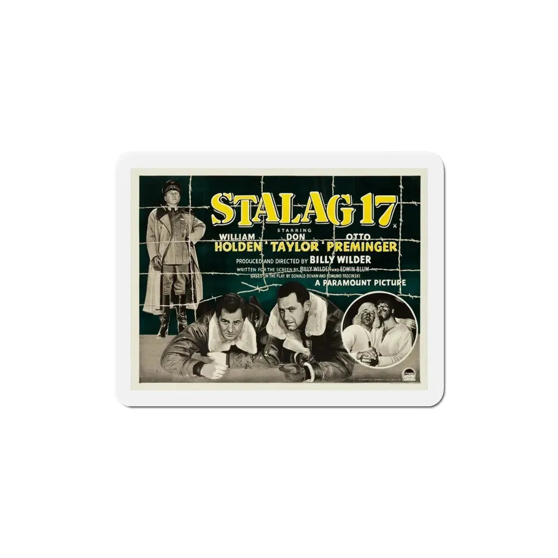 Stalag 17 1953 v2 Movie Poster Refrigerator Magnet 6 Inch - The Sticker Space