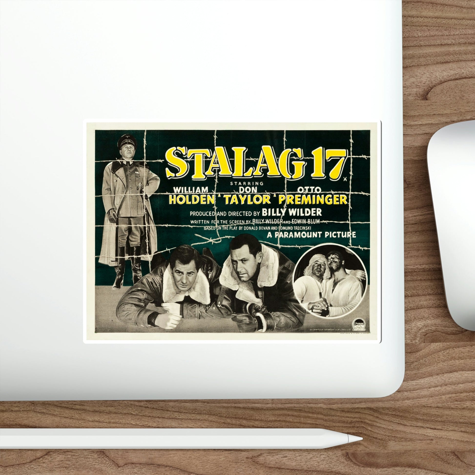 Stalag 17 1953 v2 Movie Poster STICKER Vinyl Die-Cut Decal-The Sticker Space