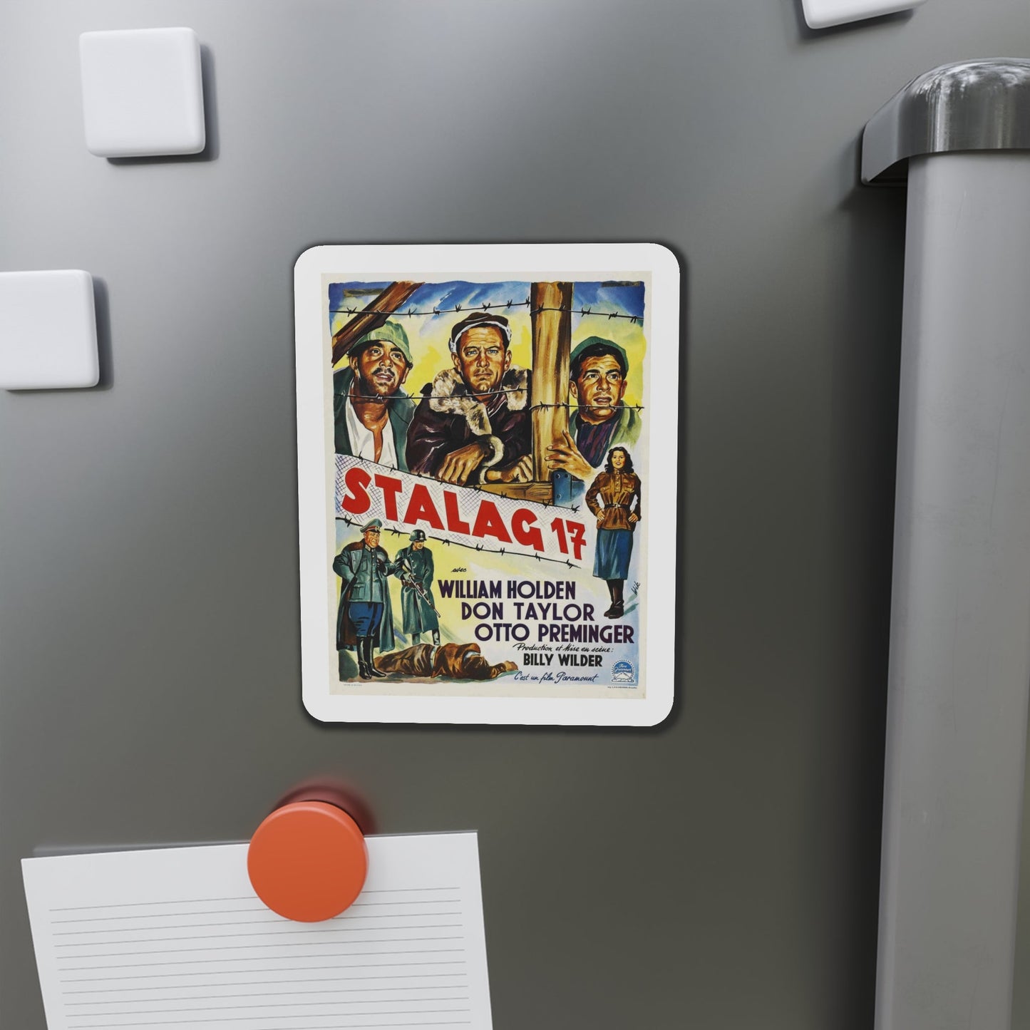 Stalag 17 1953 v4 Movie Poster Die-Cut Magnet-The Sticker Space