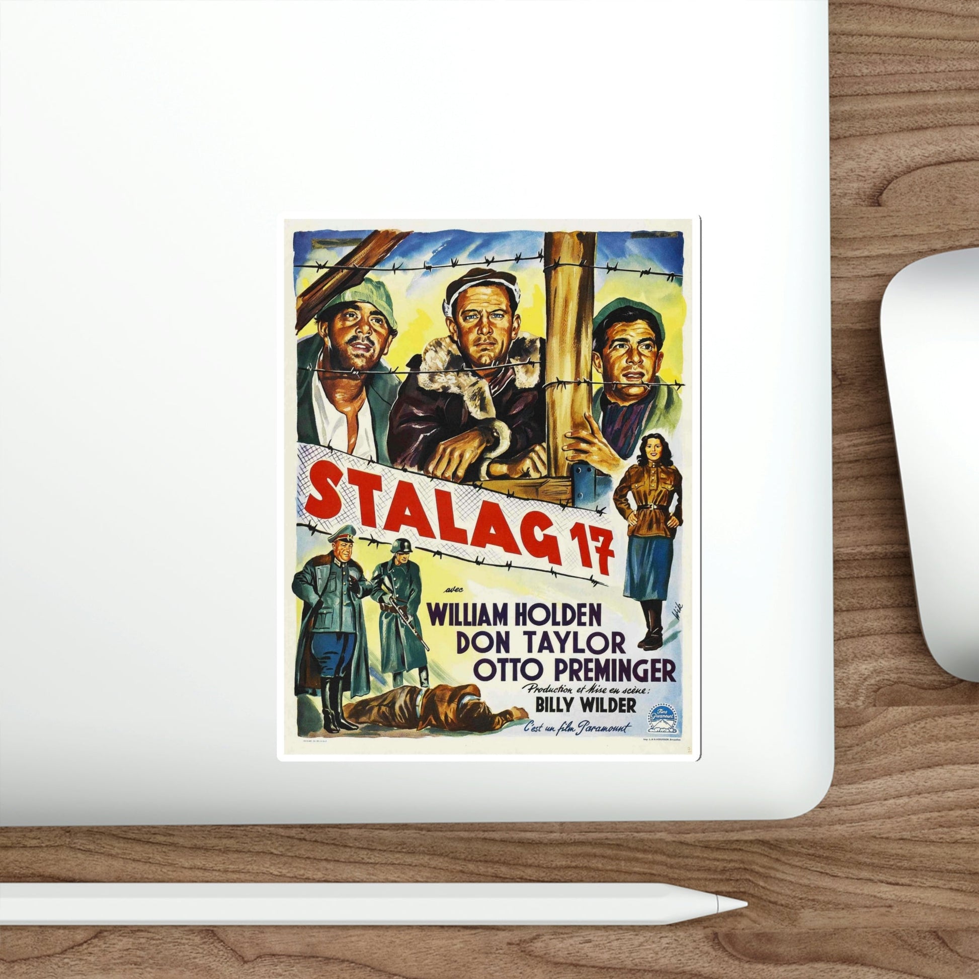 Stalag 17 1953 v4 Movie Poster STICKER Vinyl Die-Cut Decal-The Sticker Space