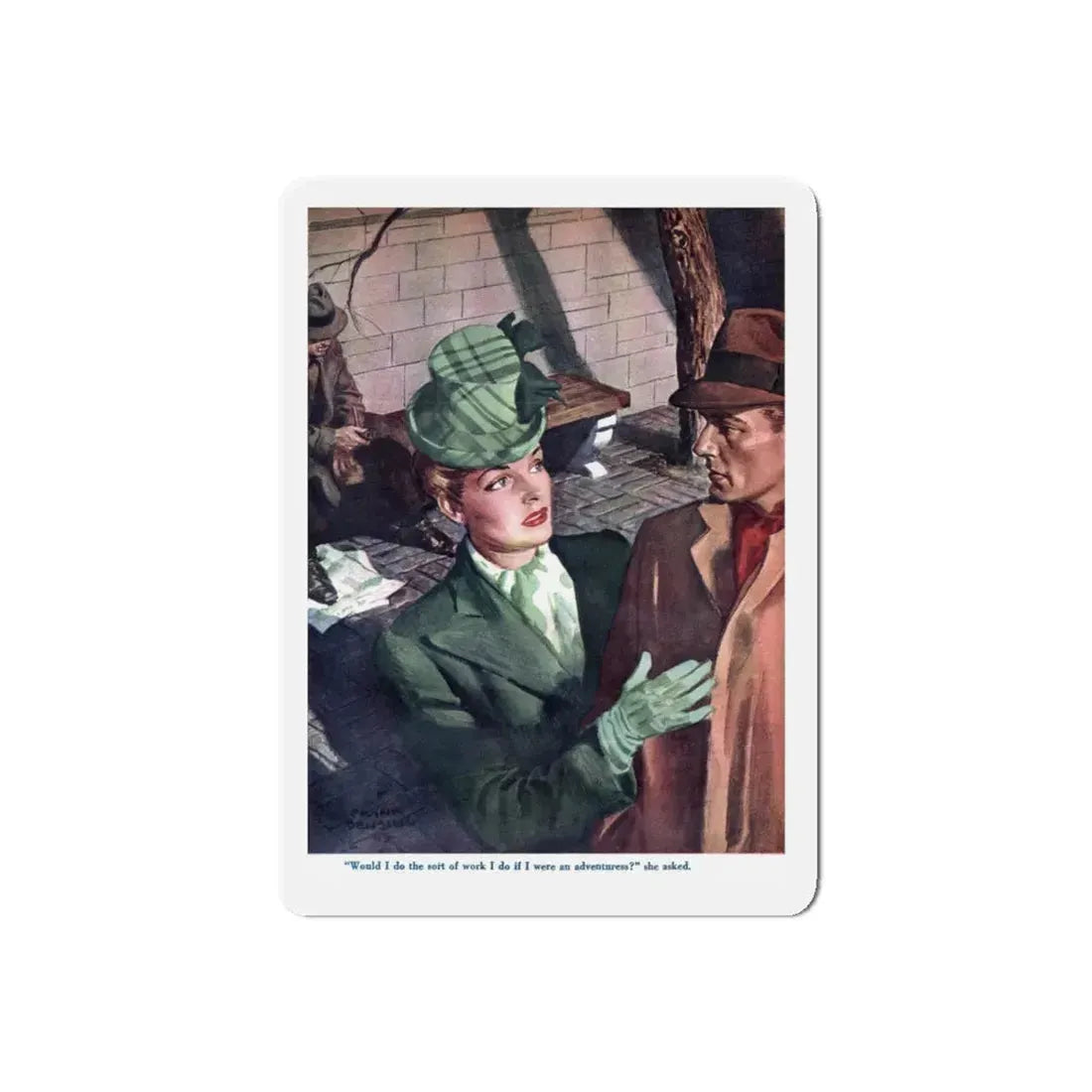 Stalk The Hunter, Liberty, June 26, 1943 (Magazine Illustration) Refrigerator Magnet 5 Inch Die-Cut - The Sticker Space