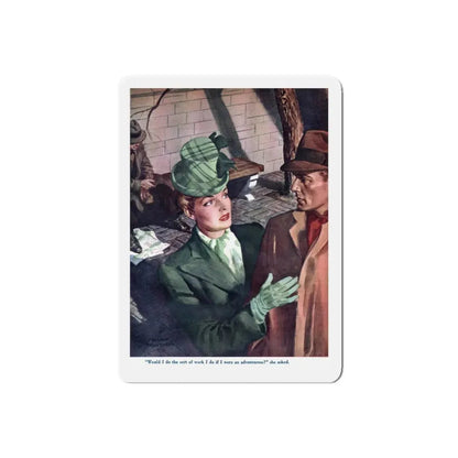 Stalk The Hunter, Liberty, June 26, 1943 (Magazine Illustration) Refrigerator Magnet 6 Inch Die-Cut - The Sticker Space